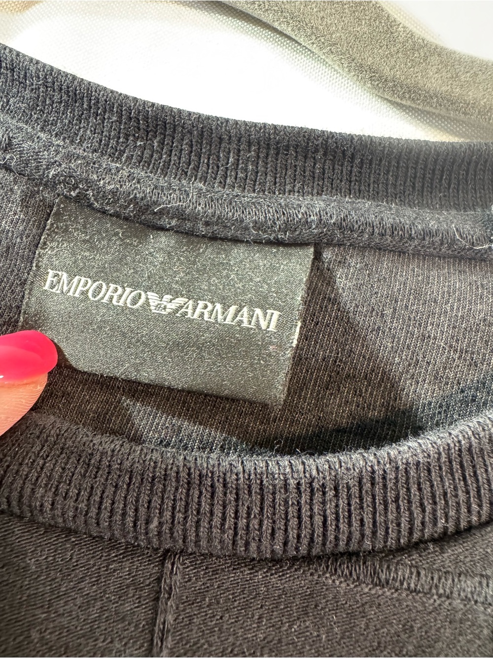 Emporio Armani Men's Large Short Sleeve Crewneck Shirt - Charcoal - Picture 7 of 12